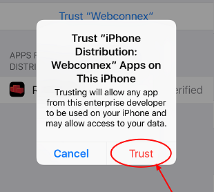 trust app on iphone