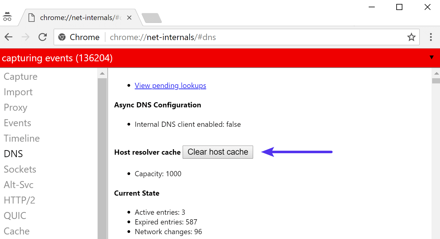 Internal dns. Chrome://net-Internals/#DNS. DNS В Chrome. Clear DNS cache Windows. Очистка кэша Chrome.