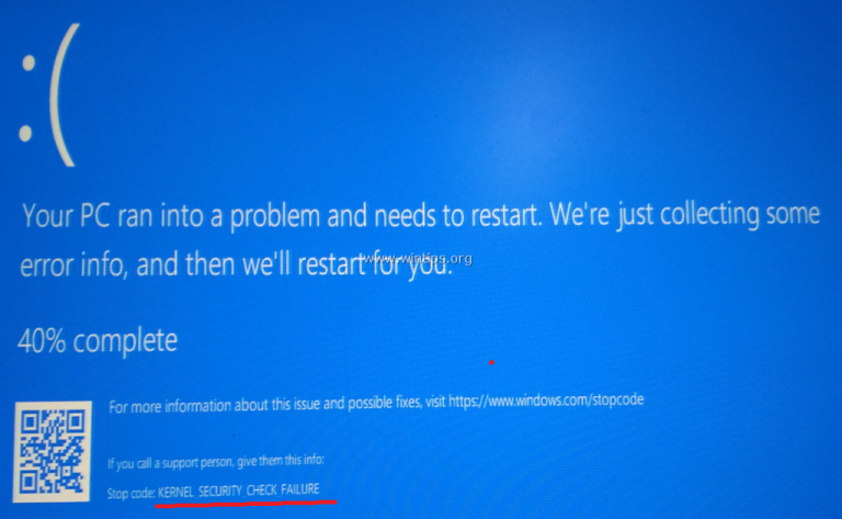 Kernel security check failure windows 10 как исправить
