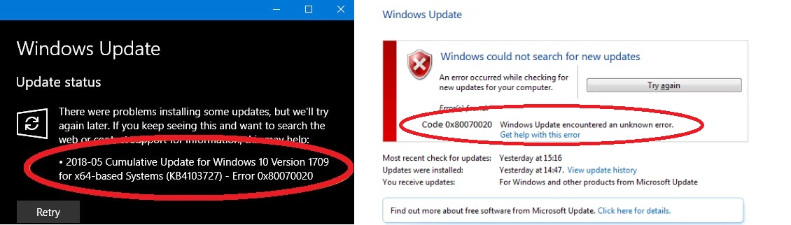 0x80070020 windows 10 update error
