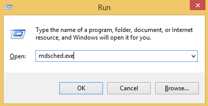memory diagnostic tool mdsched.exe run