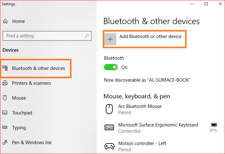 Add bluetooth or other device