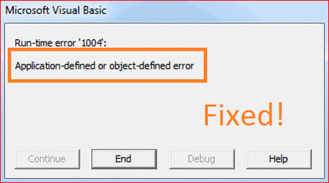 Runtime error 1004 excel