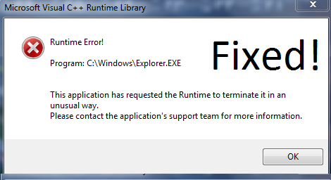 Fix Microsoft Visual C++ Runtime Library Error