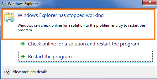 Windows explorer keeps crashing