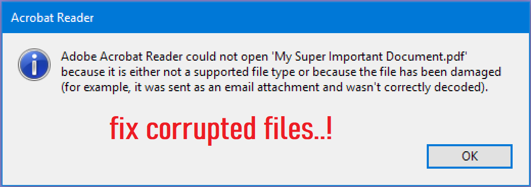 fix corrupted files