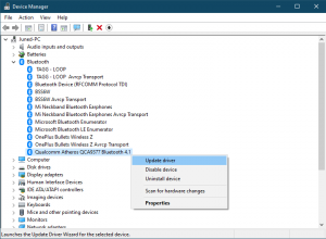 how to update my bluetooth drivers windows 10