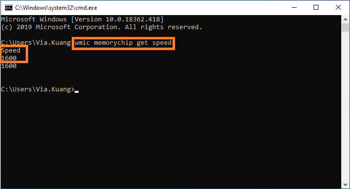 How to check RAM speed using command prompt