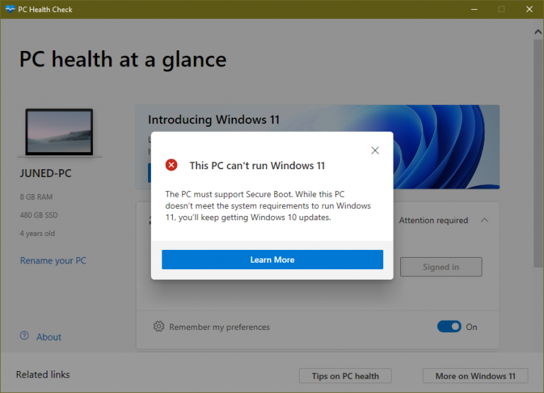 pc health check app windows 11 free download