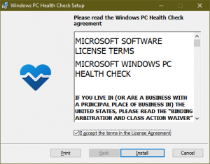 windows pc health check app
