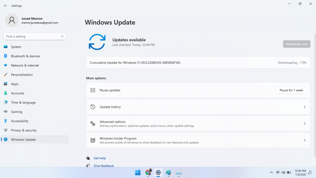 cumulative update for windows 11 (10.0.22000.65) (KB5004745)