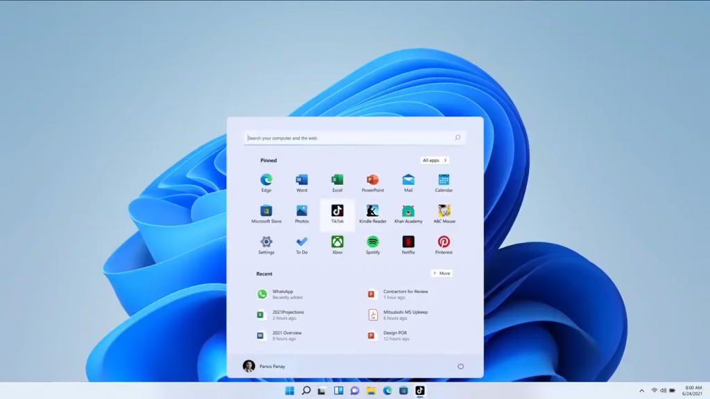 android apps shortcut start menu windows 11