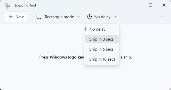 snipping tool timer