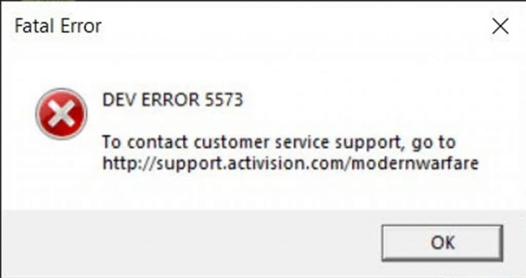 Dev error 5573 call of duty warzone как исправить
