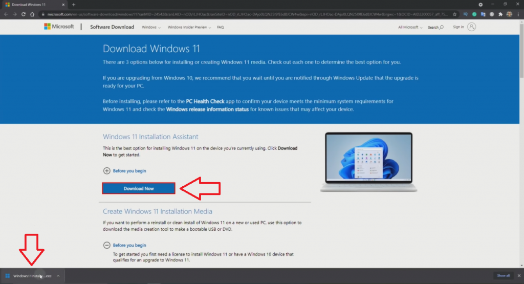 download windows 11 installation assistant