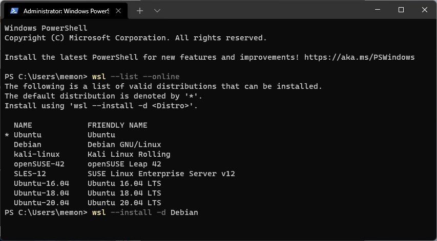 install debian linux on windows 11