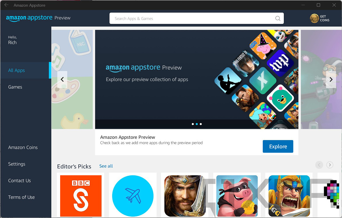 amazon appstore preview windows 11