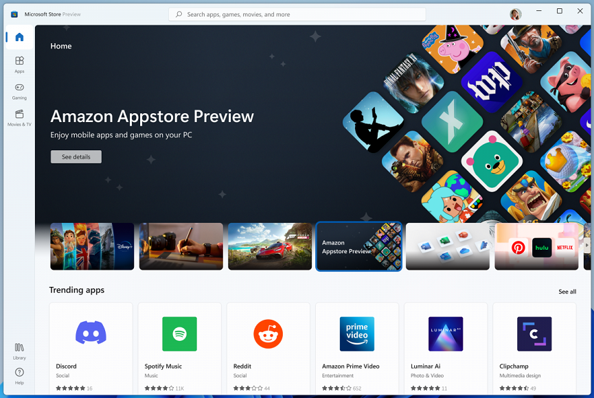 android app microsoft store