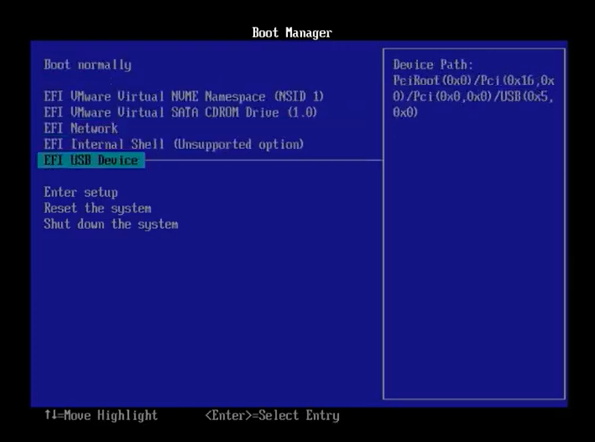 select windows 11 bootable usb vmware workstation fusion