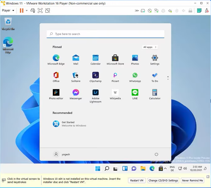 VMware Windows 11
