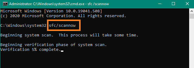 Run SFC Scanner on Windows 11