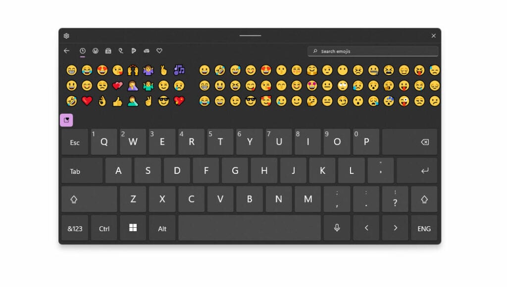 Emoji section