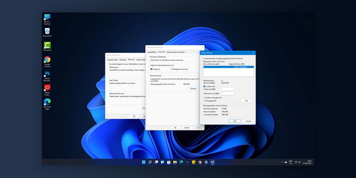 How to setup Virtual Memory on Windows 11 and 10