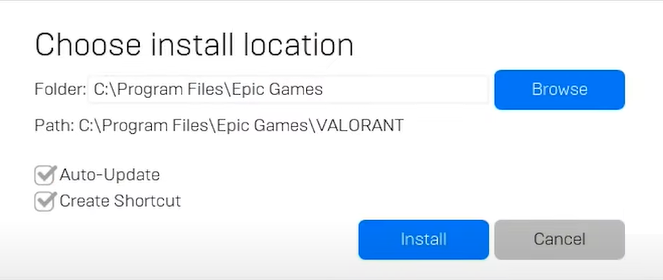 install valorant epic games