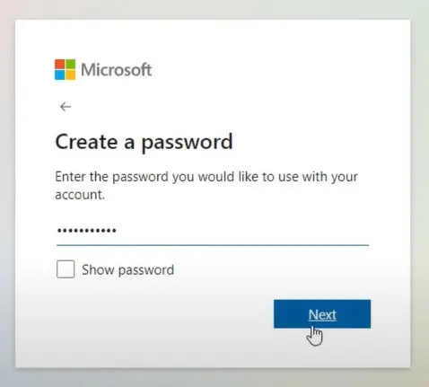 password microsoft account